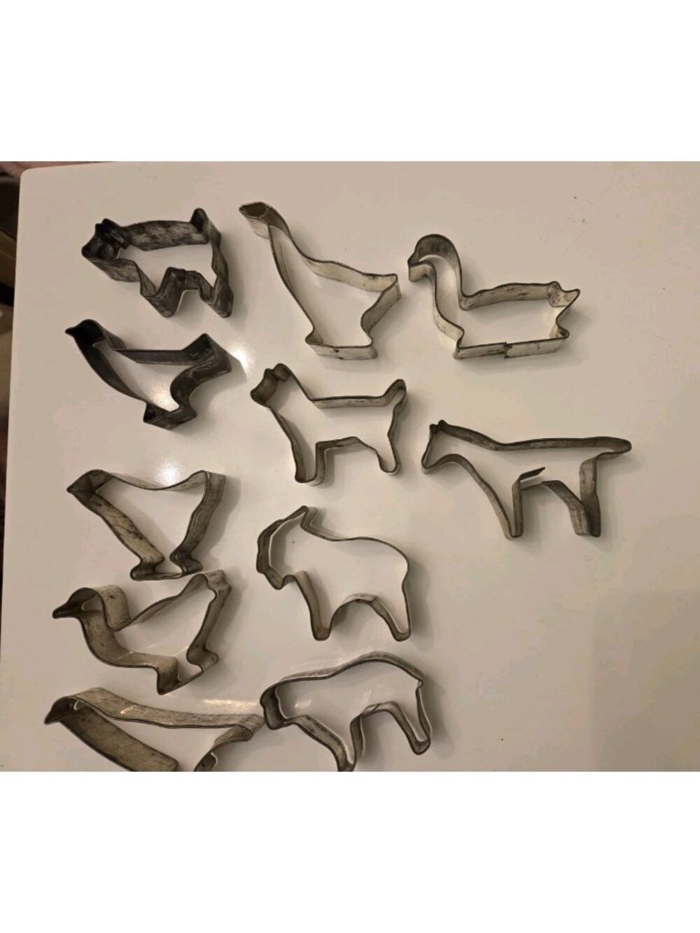 Vintage Metal Cookie/ Biscuit Cutters Lot 11 Tin Steel Farm Animal Whimsical